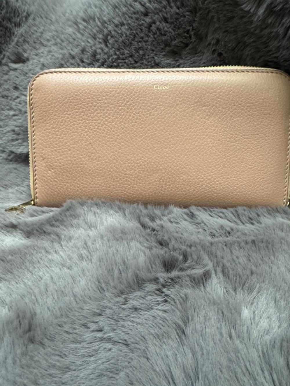 Chloe beige leather zippy.